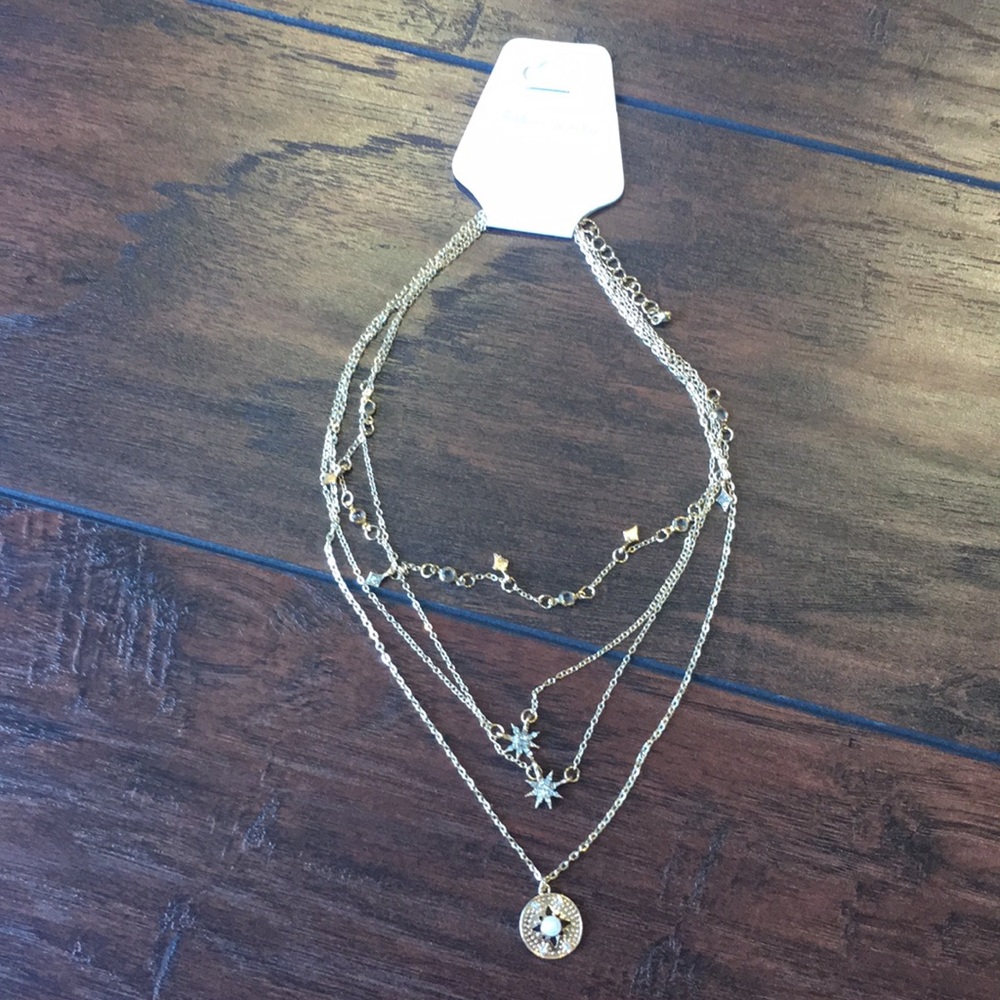 Multiple Layers stars Necklace coin jewelry - Picture 2 of 5